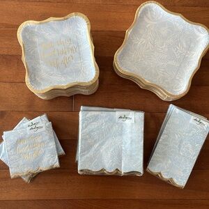 NWT Bridal Shower Plates and Napkins Lot in original wrap!